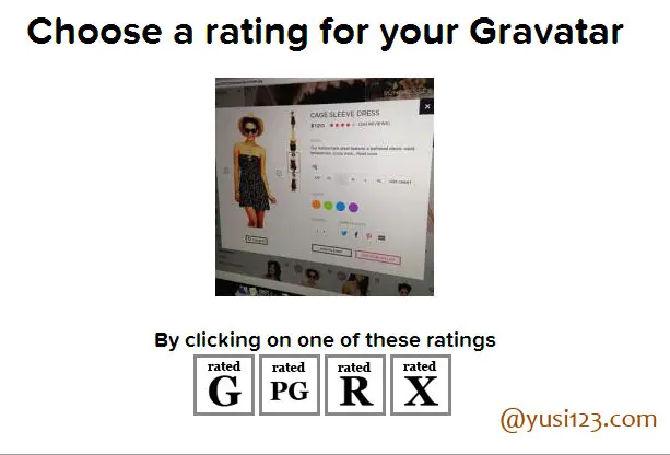Gravatar 头像分级选择